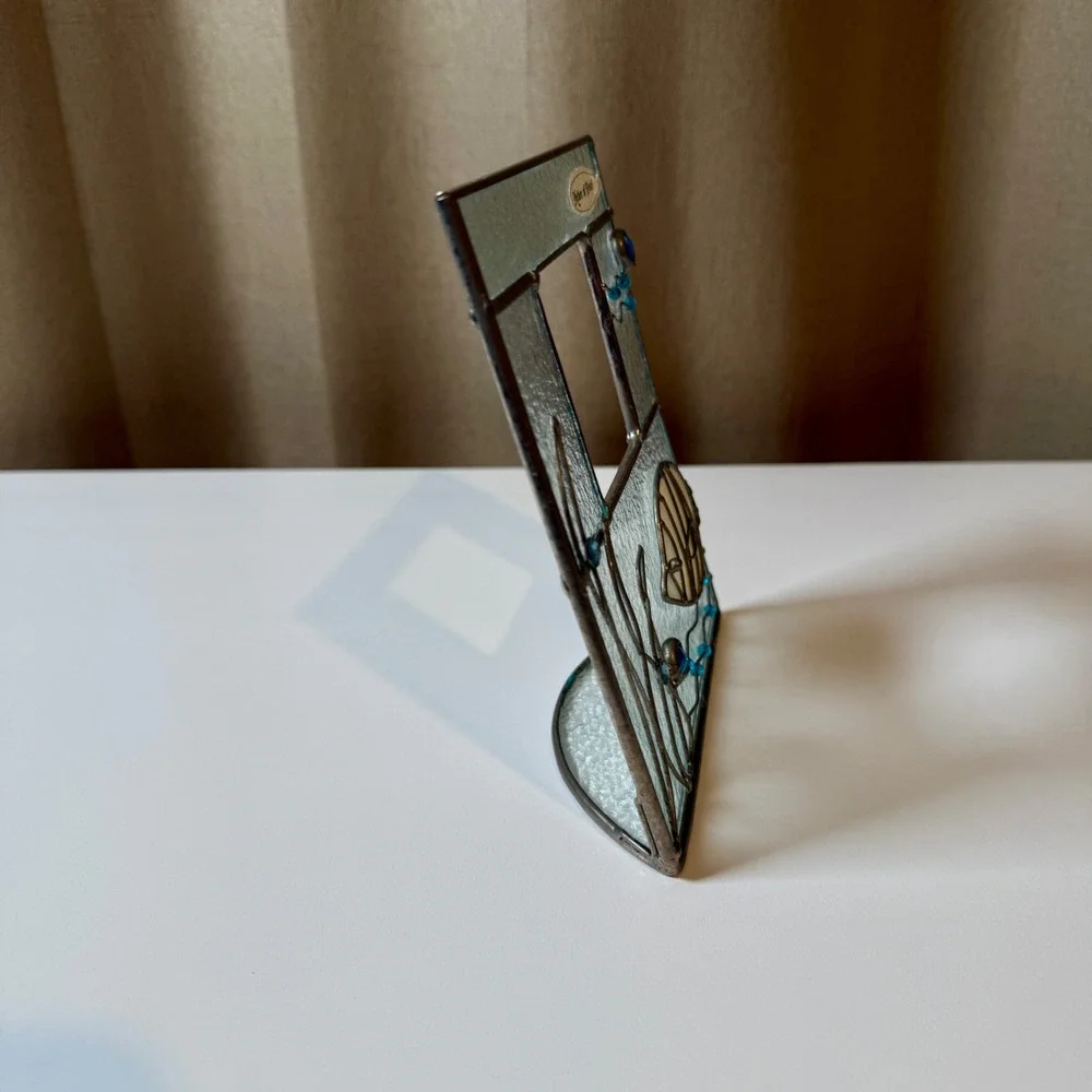 Mother of Pearl Stained Glass Fish Photo Frame Nautical‎ Beach Aquarium Decor